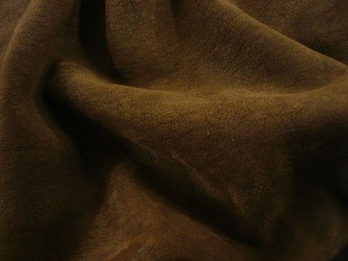 Italian GOATSKIN Leather skin Hide Top Quality Grainy Chocolate - 4 Sq.Ft