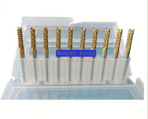 10pcs tin coating pcb cutters engraving cnc router bits 0.8mm for sale