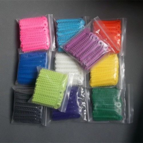 10 Packs 10400 Pcs Dental Orthodontics Elastic Ligature Ties Rubber Bands Colors