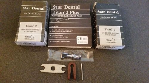 Lot 2 Star Titan 2 10:1 Latch Angle Dental Hand Piece Head attachments