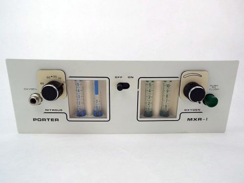 Porter MXR-1 2050 Dental Conscious Sedation Nitrous Oxide N2O Flowmeter