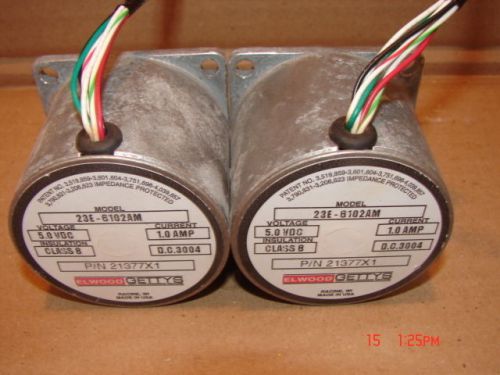 Elwood Gettys Stepping Motors, Model 23E6102AM, (lot of 2)