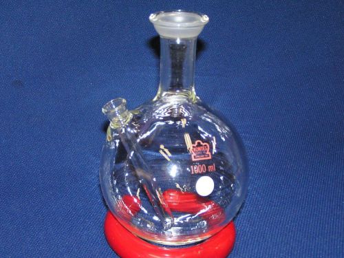 Kontes 1000 ml round bottom flask, thick wall, thermometer well, 35/15 top joint for sale