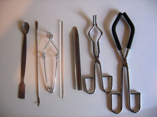 LAB TOOLS TONGS / SCOOP / SPATULAS / CLAMP / STIR ROD NEW