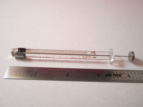 HAMILTON GLASS SYRINGE 0.025ml GAS CHROMATOGRAPHY BIN#1C