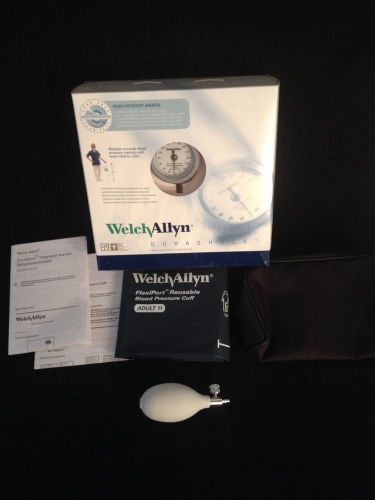 NEW WELCH ALLYN Sphygmomanometer Aneroid Durashock Adult Cuff &amp; Case DS44-11C