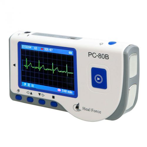 Update machine 1 set handheld home ecg ekg heart monitor+free pads and bag for sale