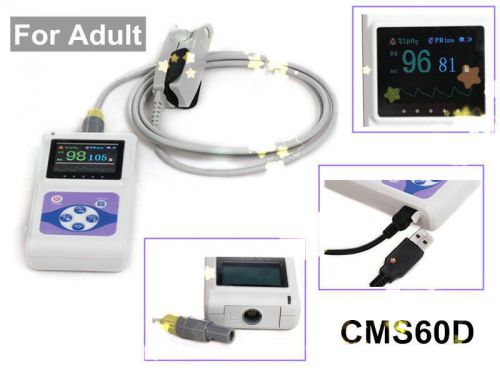 Ce fda hand held pulse oximeter blood oximeter spo2 probe pc software big screen for sale