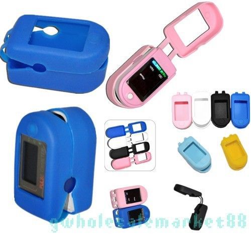 Soft Rubber case Cover fingertip Oxygen Monitor SPO2 pulse oximeter free ship