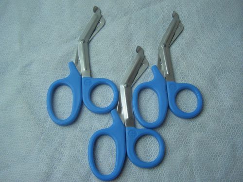 3- utility scissors 7.5&#034; sky blue emt medical paramedic nurse scissors for sale