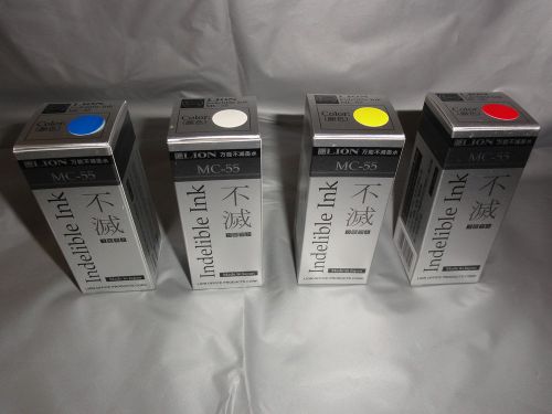 Indelible ink - mc-55, (quick dry), 55g. avail. in blue, red, white, &amp; yellow for sale