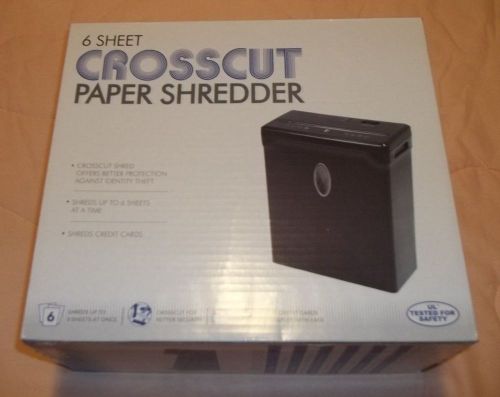 Paper shredder 6 sheet credit card cross cut lx60b manual reverse black security for sale