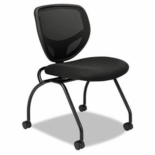 Basyx VL302 Mesh Back Nesting Chair, Black, 2/Carton (BSXVL302MM10)