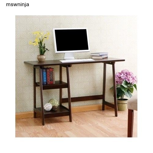 Wood Desk Office Furniture Laptop Desktop Workstation Space Dorm Computer School