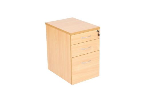 Beech Office Pedestal,3 Drawer Desk High ,Lockable With 2 Keys ,Static