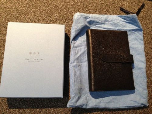 SMYTHSON Bond Street black leather organiser in box.