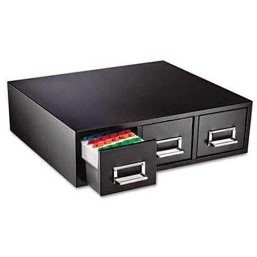 Steelmaster triple-drawer 3x5 card file - 18.1&#034; x 16&#034; x 5.3&#034; - (263f3516tbla) for sale