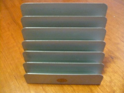 CURMANCO VINTAGE DESK LETTER HOLDER METAL GREY 6 SLOT OFFICE INBOX