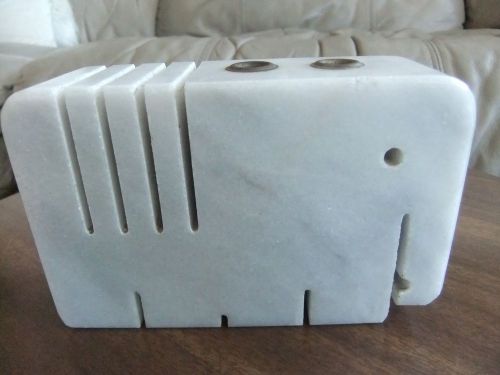 MCM Marble Desk ELEPHANT Organizer Pen Pencil Holder w/ Note LETTER Holder Cube