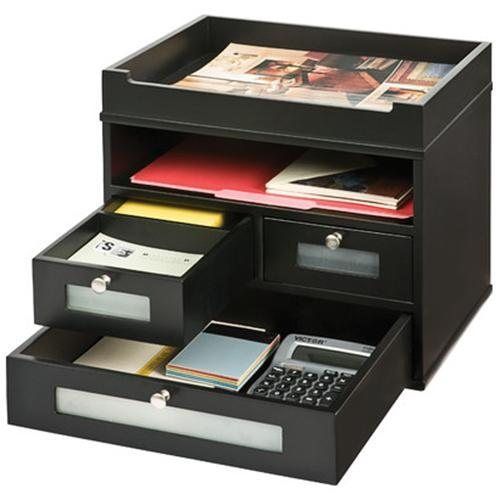 Victor Midnight Black Tidy Tower Organizer 55005