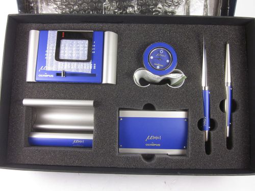 OLYMPUS Desk Set.Calendar, clock, business card holder, pen, letter opener