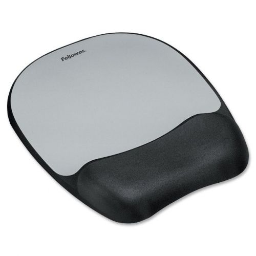 Fellowes 9175801 memory foam silver mouse pad for sale