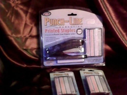 Punch-line executive printed staples with 2 refills free shipping new for sale