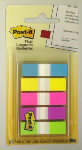 NEW 2 Pks Post-it Flags 1/2&#034; Assorted Colors 100 Flags per Dispenser 683-5CB