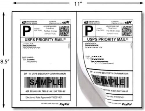 Shipping Labels (Paypal, Ebay) - 8.5&#034; x 5.5&#034; - 20,000 Labels