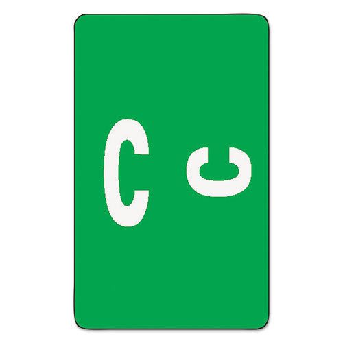 Alpha-z color-coded second letter labels, letter c, dark green, 100/pack for sale