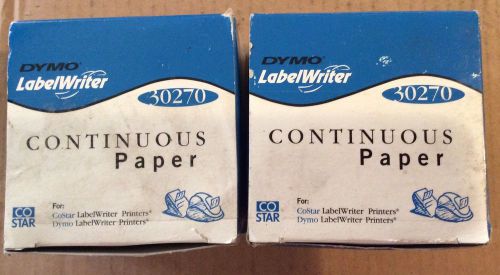 DYMO Labelwriter 30270 Continuous Paper Recept Roll 300 Feet X 2 Rolls NIB