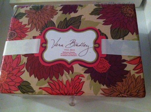 Vera Bradley Retired Hello Dahlia Mail Box Stationery Set