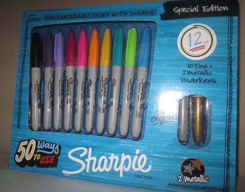 12 CT SHARPIE SPECIAL EDITION FINE + METALLIC MARKERS ORIGINAL ASSORTED COLORS