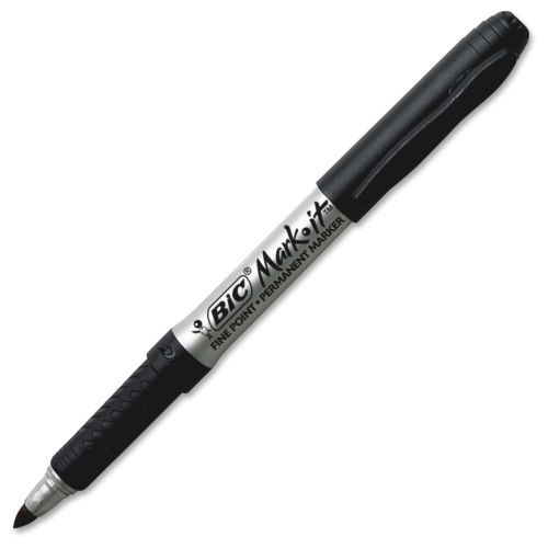 Bic Mark-it Fine Point Permanent Markers - Fine Marker Point Type - (gpm241bk)