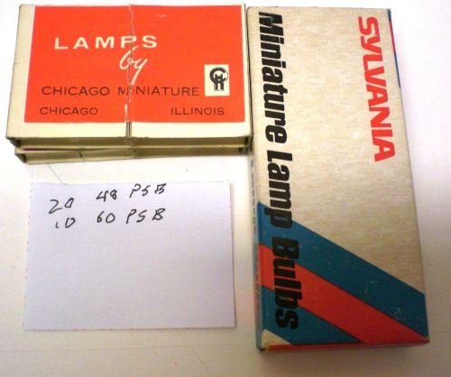 30 Telephone Slide Base Lamps CHICAGO MIN &amp; SYLVANIA  New in Box, Made in USA