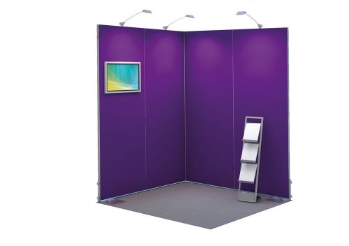 OCTANORM Octawall 2 x 2 m mobiler Eck Messestand - stoffbespannte Alurahmen