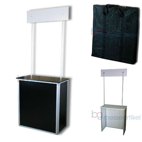 Promoter mit topschild, schwarz/schwarz, promotion theke, counter, falttisch for sale