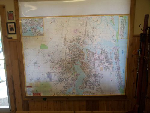 UniversalMAP Huge 78&#034;x59&#034;Jacksonville &amp; Duval Co, FL Wall Map