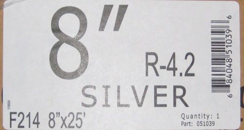 8&#034; x 25&#039; hart &amp; cooley 51039 f214 insulated silver jacket flex duct r-4.2 new for sale