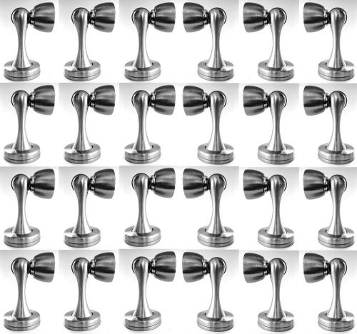 Lot of 24 ~ MX-1 Satin Nickel MAGNETIC Doorstop / Holders ~ Commer Grade Quality