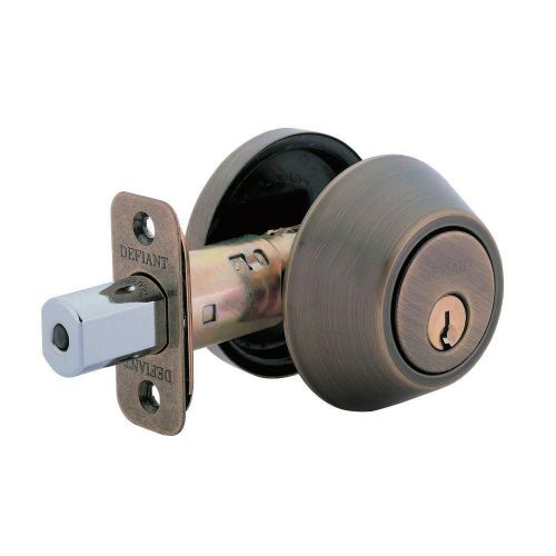 Defiant single cyl. deadbolt-ab for sale