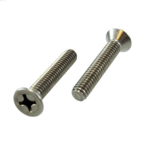 4/40 X 1/4&#034; Stainless Steel Flat Head Phillips Machine Screws (Pack of 12)