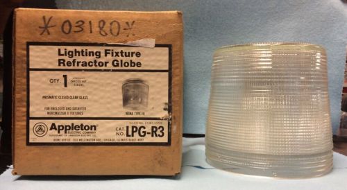 Appleton electric company 8&#034; closed prismatic refractor glass lpg-r3 for sale