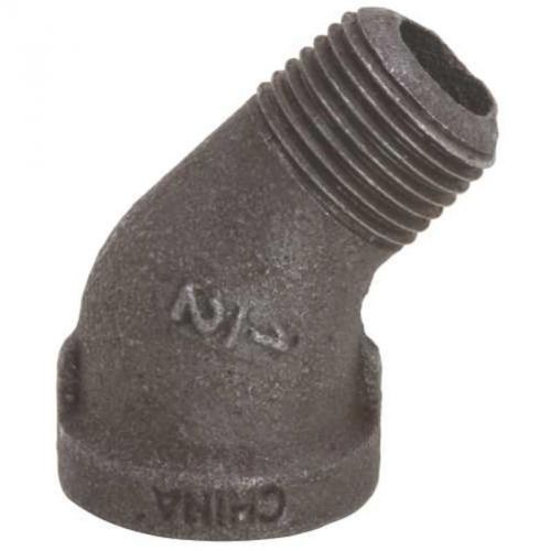 Black Malleable Street Elbow 45 Deg 1/2&#034; 45184 National Brand Alternative 45184