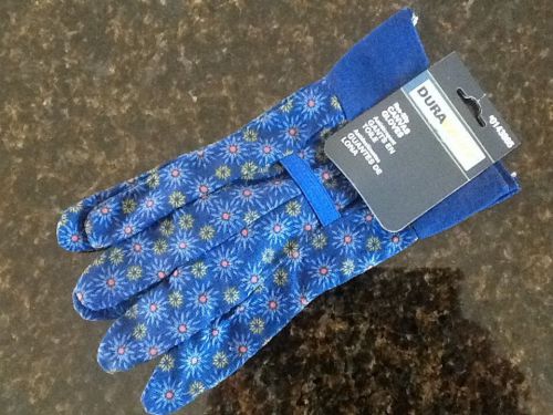 DuraWorx Women&#039;s Non-Slip Blue Canvas Garden Gloves - New!