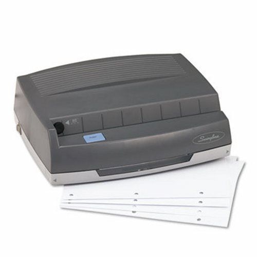 Swingline 50-Sheet 350MD Electric Three Hole Punch, Gray (SWI9800350)