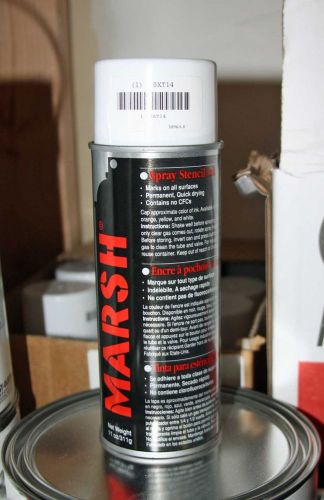 9 Marsh White Spray On Stencil Ink Aerosol Spray Waterproof Permanent 5XT14 NEW