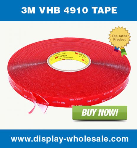 3m vhb tape 4910 - 1 mm (40 mil)- 3/4&#034; x 36 yds - bond mount double side clear for sale