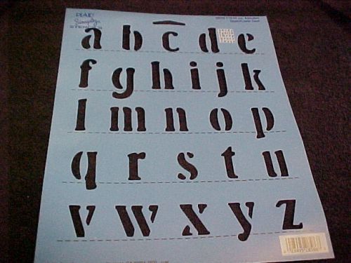 Alphabet Stencil Plastic Lower Case 1&#034; Tall Aprox. Plaid Simply Stencil abc