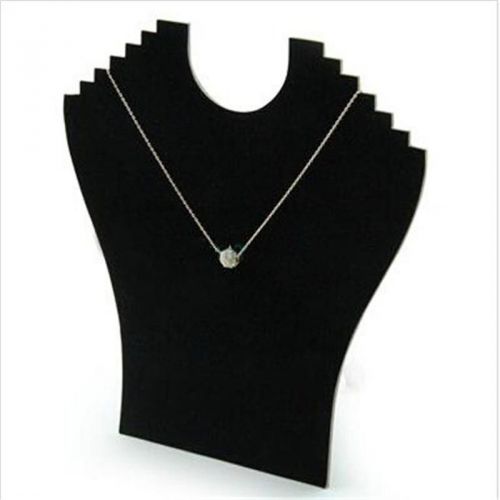 High Light Necklace Bust Jewelry Pendant Display Holder Neck Shape Black HGCA